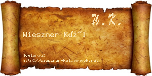 Wieszner Kál névjegykártya
